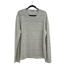 Vince Crewneck Sweater Melange Linen Gray Size XL